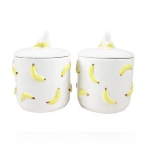 Luna & Sage Banana Cookie Jar Set, 2 Total [2444]